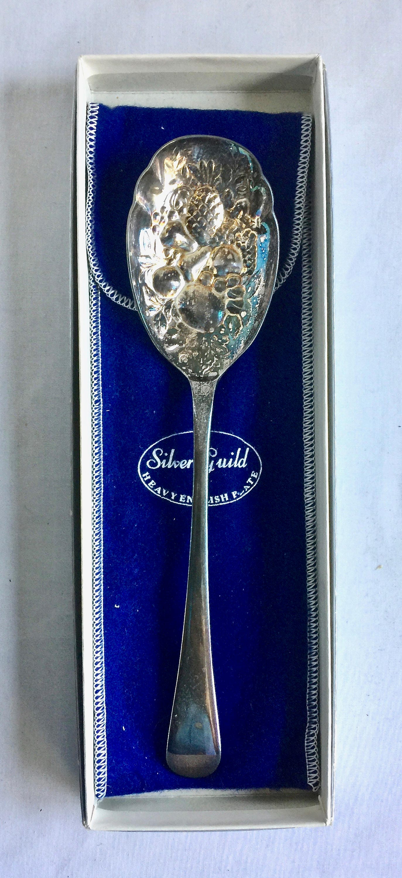 Berry Spoon by S G England Silver Plate EPNS A1 8 1/2 long Etsy