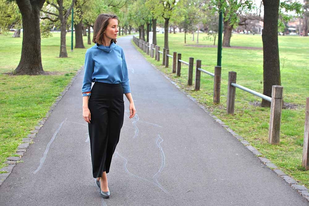 High Waist Culotte Wide-leg Crop Pants 