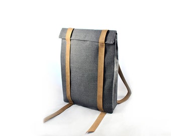 17 inch laptop backpack, big backpack canvas, work backpack, minimalist backpack, computer backpack, custom backpack 301