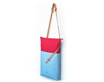 Color block tote bag, 17 inch macbook tote, sling pack, concealed carry bag, hipster crossbody bag, urban laptop bag, crossbody bag