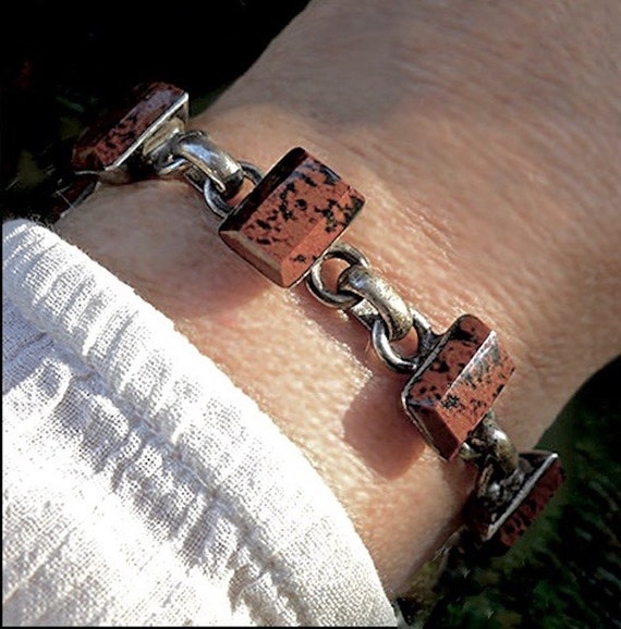 Vintage 950 Silver Bracelet Handcrafted Modernist… - image 2