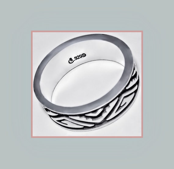 Vintage Pollack Relios Wide Stackable Sterling Si… - image 5