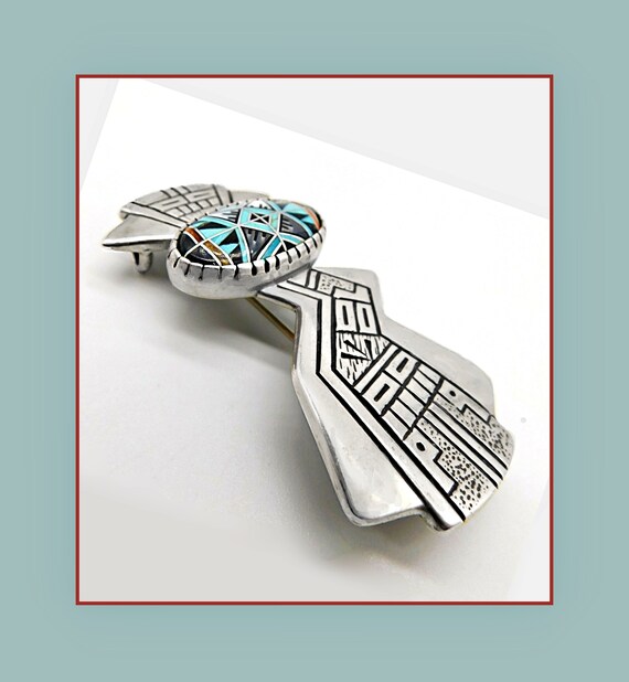 Rare Kachina Pendant/Pin Necklace by Renowned Sil… - image 5