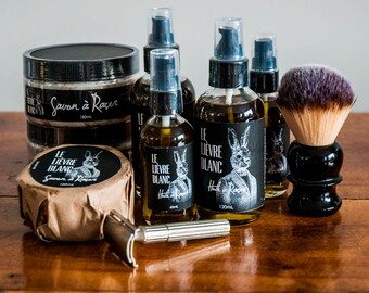 Shaving Lubricants Kit - Shaving Oil and Shaving Soap - Superb Sensory Experience - Great Men Gift idea - Wet shaving - Father's Day