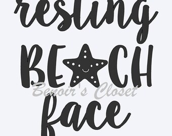 Resting Beach Face Svg Etsy