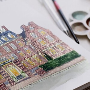 Custom Watercolor Home Painting, House Illustration, Housewarming Gift, Original Watercolor House Portrait