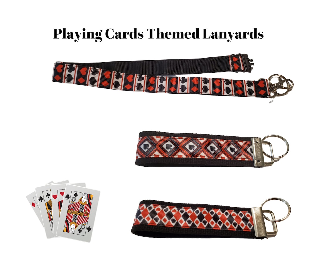 Playing Cards Themed Lanyards Keychain Doublesided Lanyard Front Side