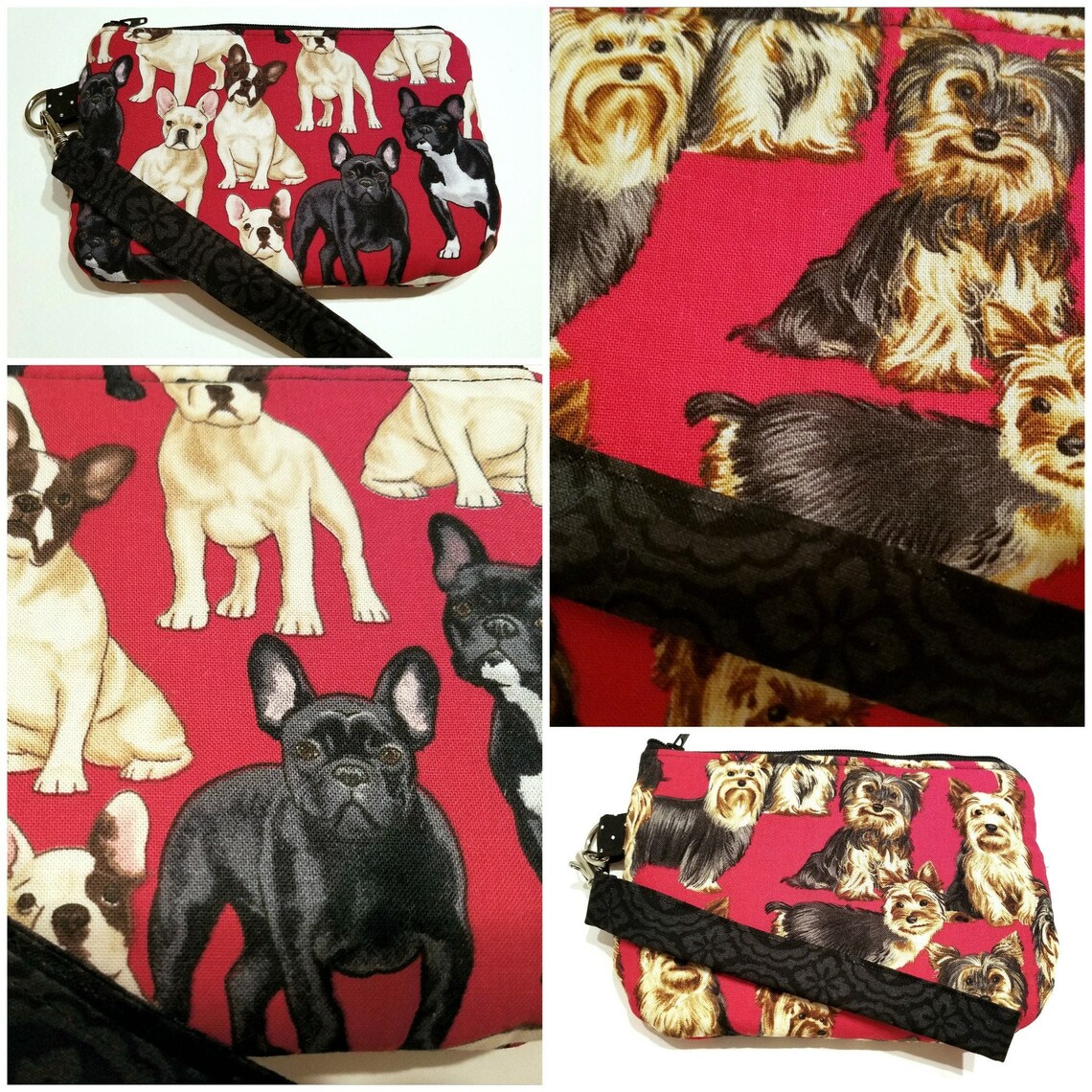 French Bulldog Zipper Pouch Yorkie Poo Zipper Pouch Gift for - Etsy