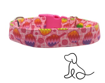 Pink Pickleball Dog Collar Ensemble in Two Prints