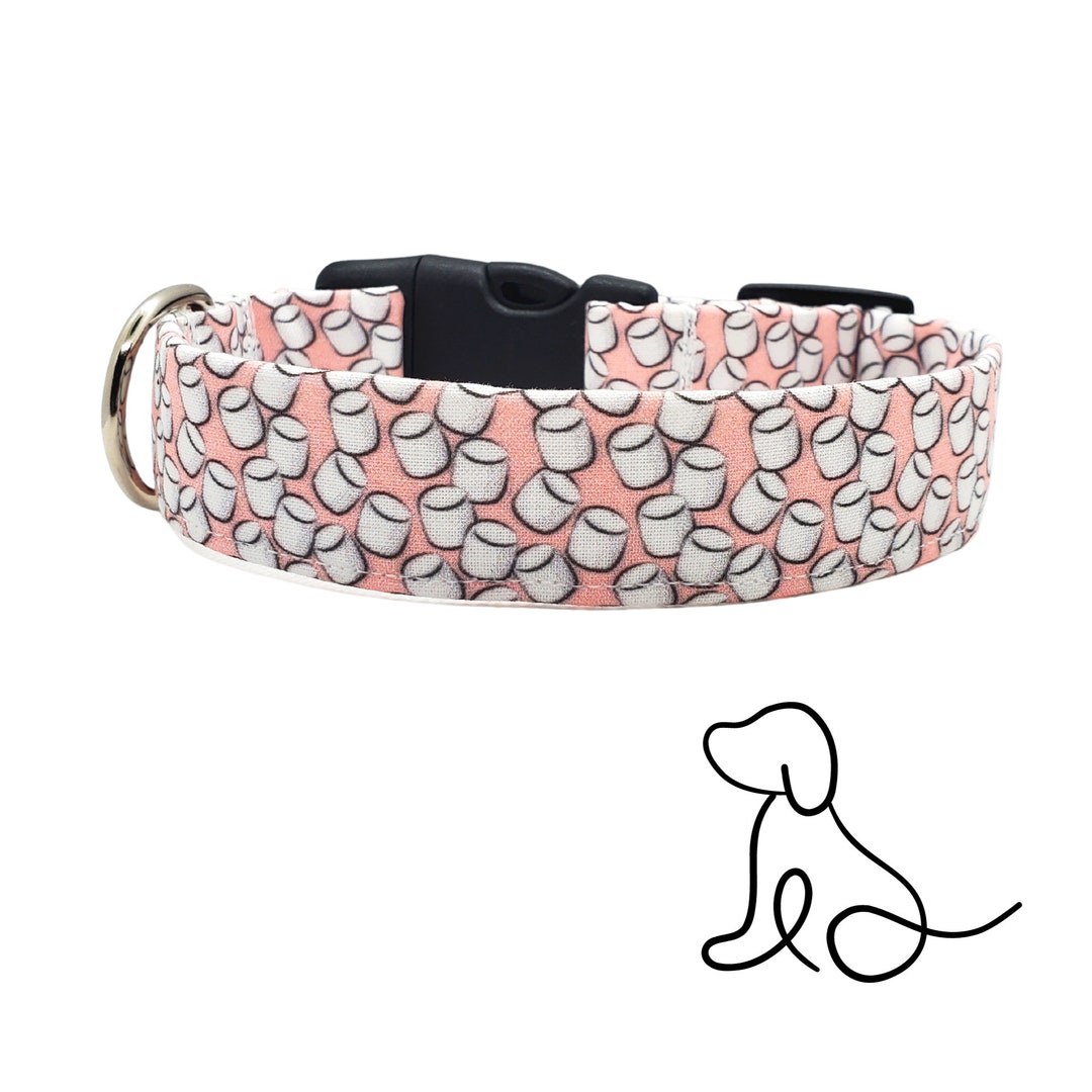 Marshmallow Themed Dog Collar in Pink or Blue Etsy