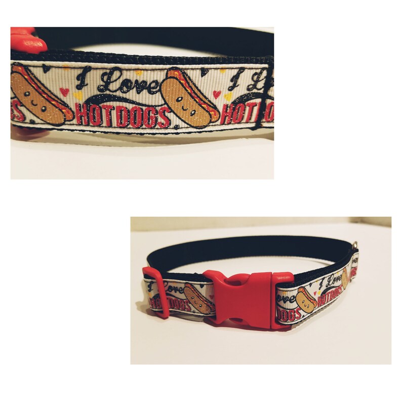 Hotdog Dog Collar I Love Hotdogs Etsy