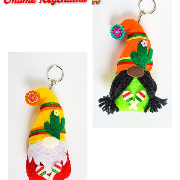 Fiesta Themed Gnome Keychains