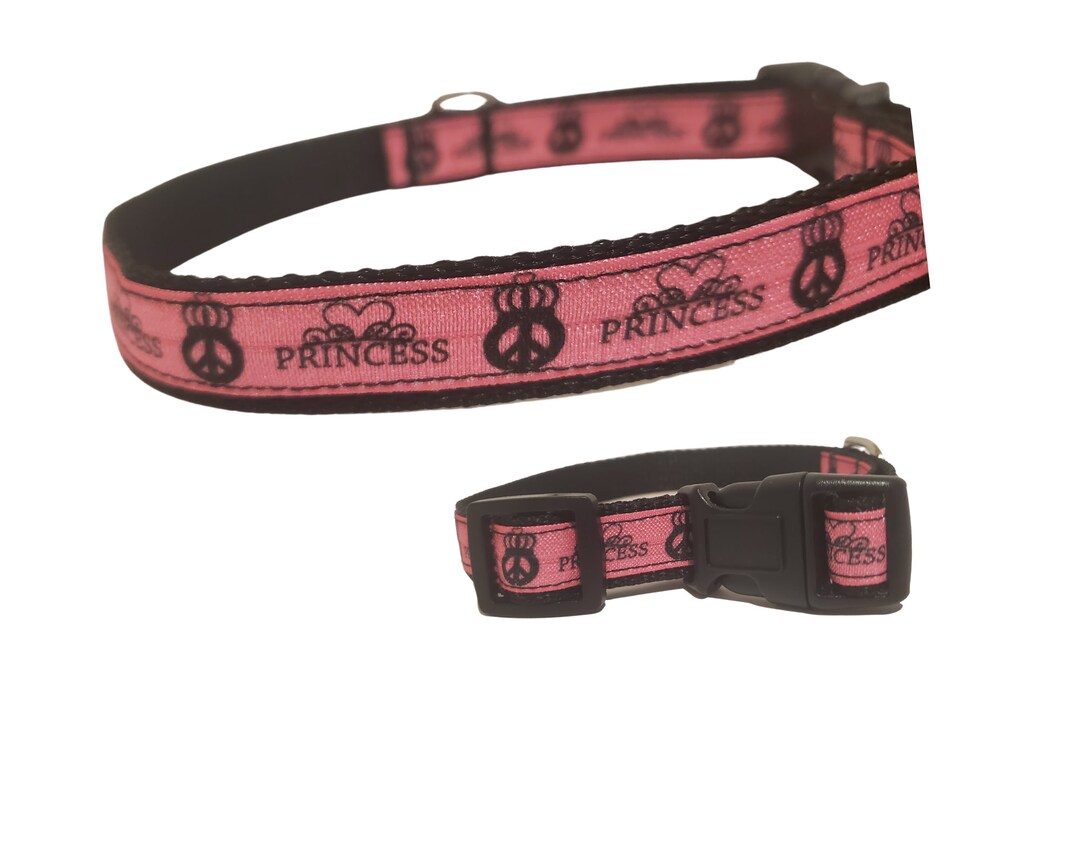Princess Pink Dog Collar Etsy