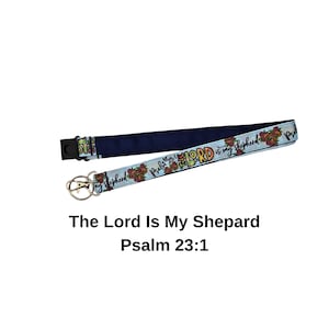 Christian Themed Lanyards - Scripture Lanyard Psalm 23 - Proverbs 3:5 - Faith Over Fear - Love Over Hate
