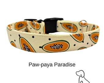 Paw-paya Paradise - Dog Collar or Bow Tie