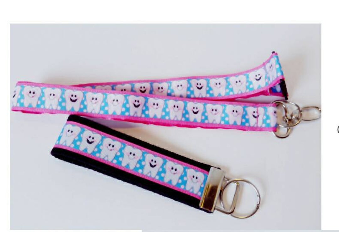 Pink Dental Hygienist Lanyard or Keychain, Dental Student Graduation
