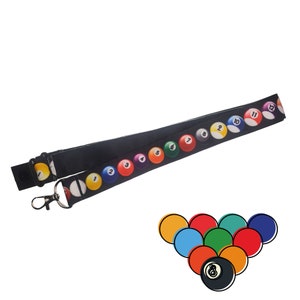 Lanière ou porte-clés boules de billard - Accessoires de billard - Cadeau pour les joueurs de billard