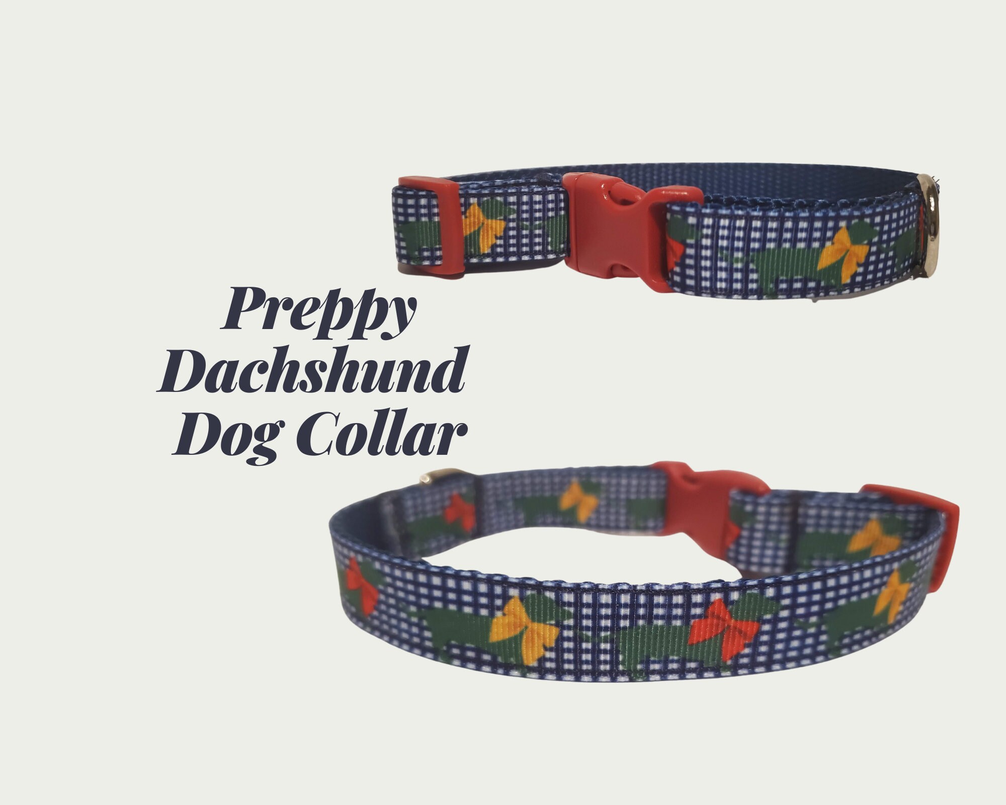 Preppy Needlepoint Dog Collars