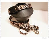 Leopard Print Dog Collar - Animal Print Dog Leash