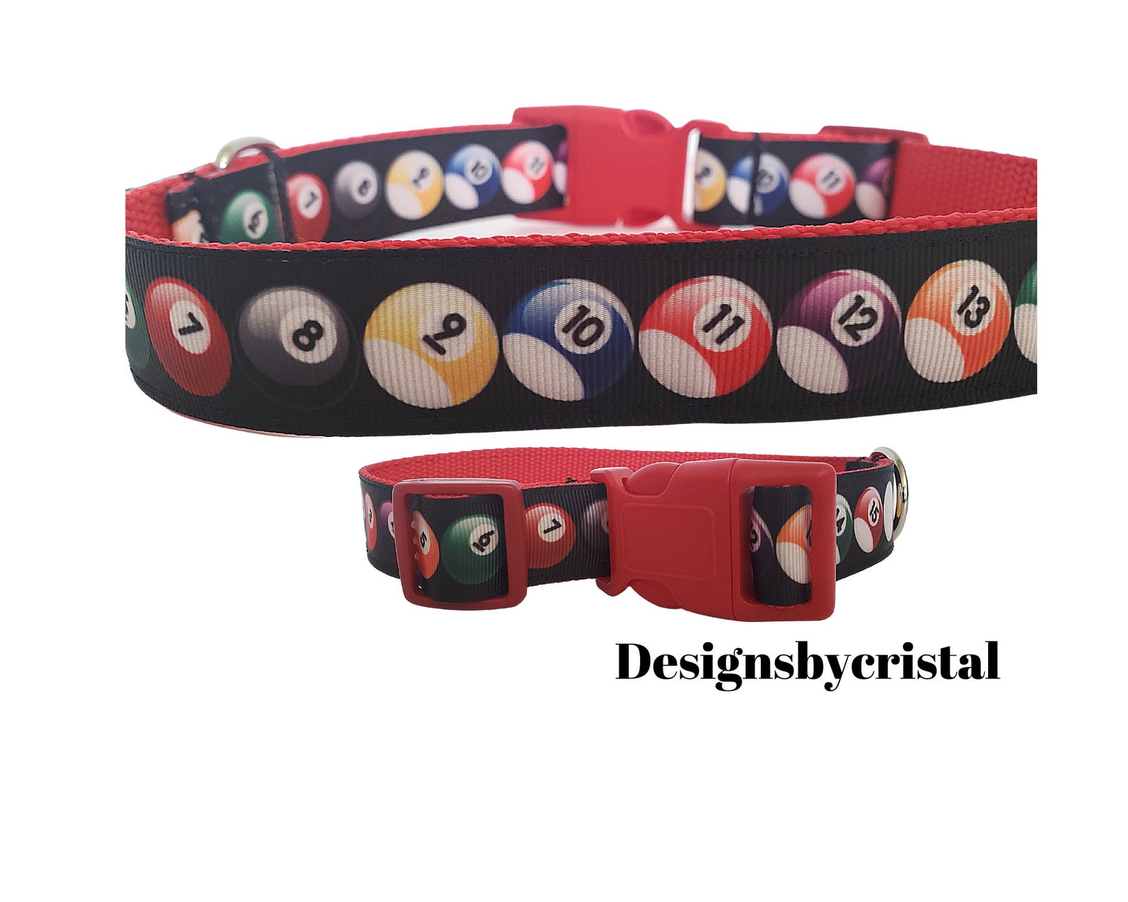 Billiards Dog Collar Pool Balls Dog Collar Etsy