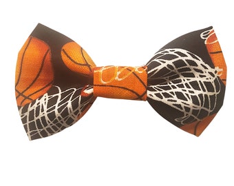 Basketball Themed Cat or Dog Bow Tie in Two Styles - March Madness