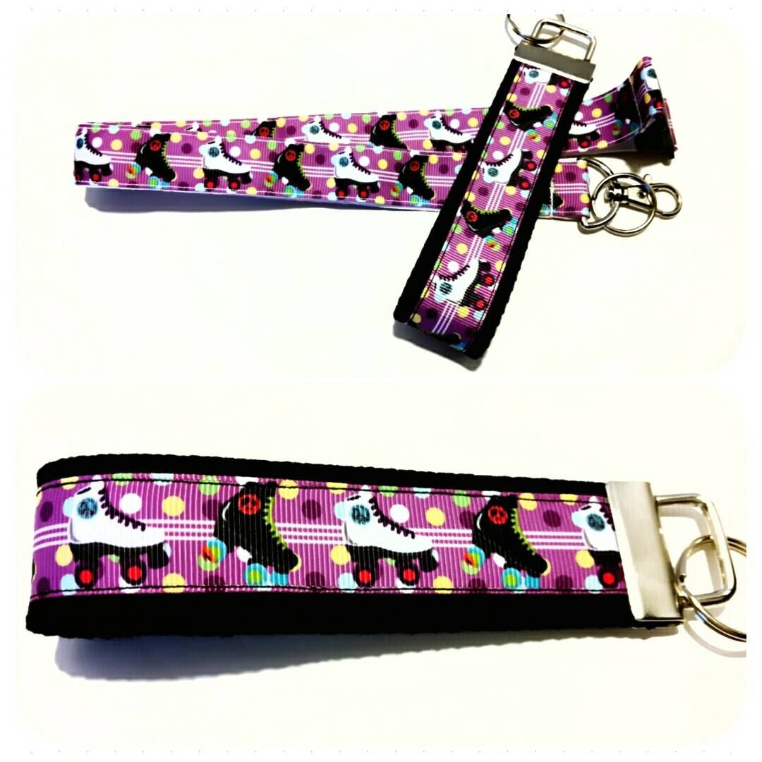 Roller Skates badge holder lanyard or keychain Skate lovers Etsy
