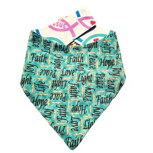 Dog Of Faith Slip On or Snap On Dog Bandana - Reversible Dog Bandana