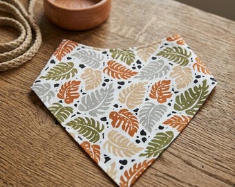 Boho Fall Leaves - Reversible Pet Bandana