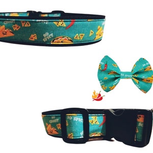 Fiery & Fabulous – So Spicy Pup Collar or Bow Tie