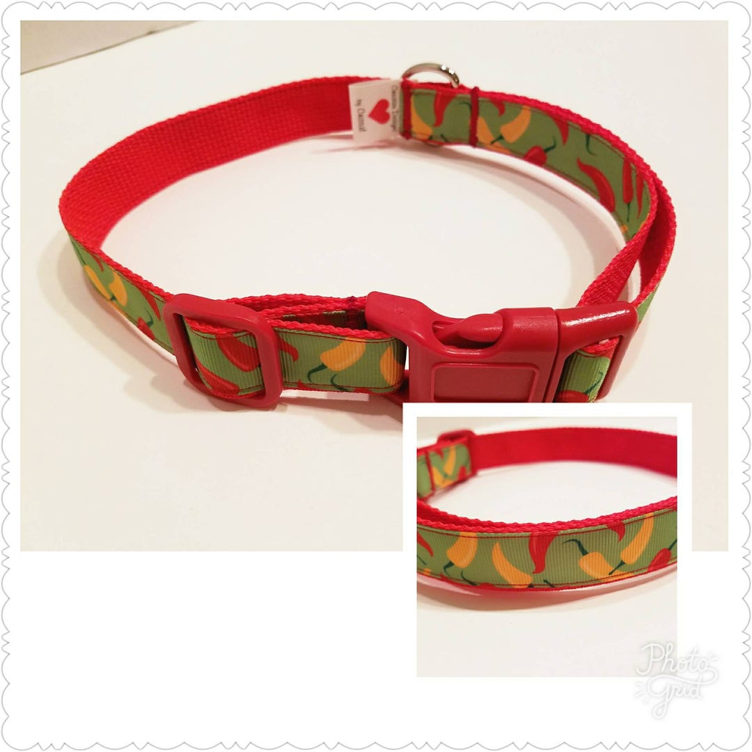 Chili Peppers Dog Collar in a 3/4 for Small Breed Dogs Etsy