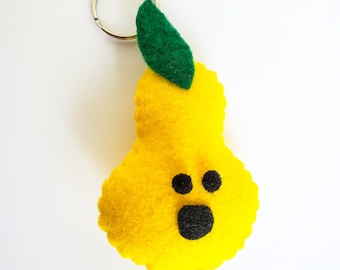 Food Felt Keychains – Apples, Pears, Corn – Handmade Fruit & Dessert Accessories – Cute Foodie Gifts