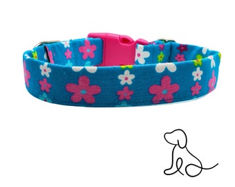 Color the world with kindness dog collar ensemble - reversible bandana - dog collar flower