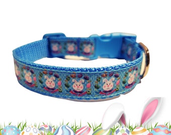 Easter Bunny Dog Collar in a 3/4" style