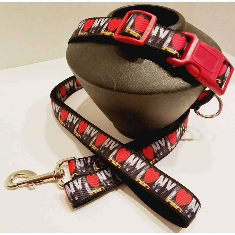 New York Dog Collar New York Dog Leash Gift for a Dog Mom Etsy