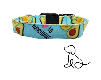 I love to avocuddle - dog collar or bow tie