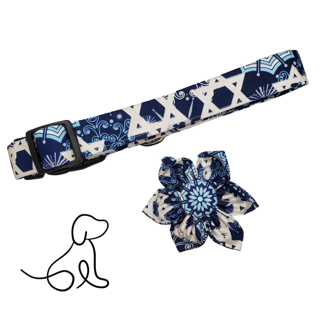 Star of David Dog Collar Dog Bow Tie Dog Collar Flower Etsy