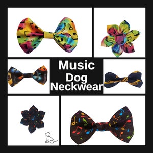 Jazz Hound - Music Themed Cat or Dog Bow Tie or Flower