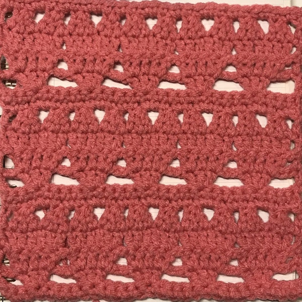 Heart Motif Block Crochet Pattern