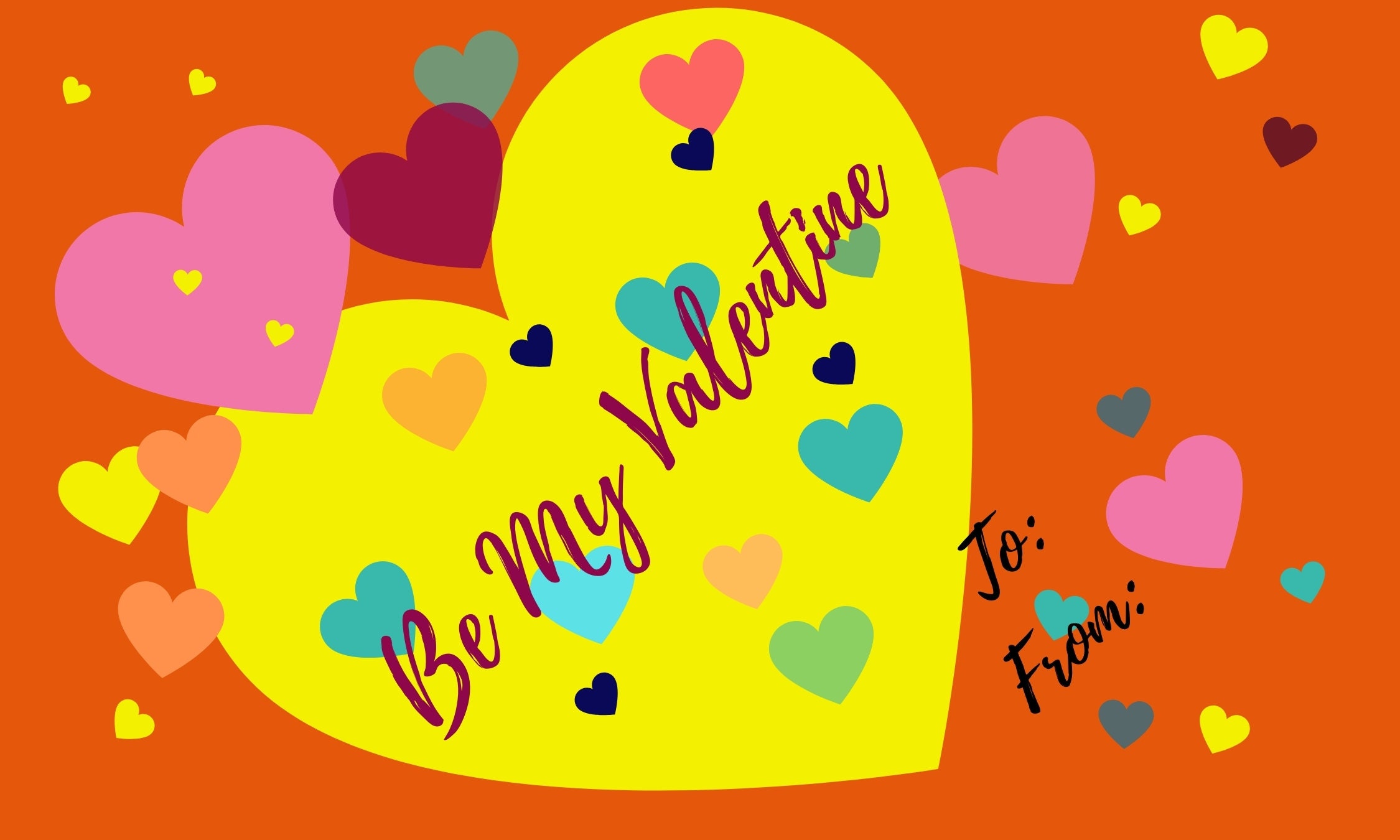 Valentine Card Printable Valentine's Day 4 per page | Etsy