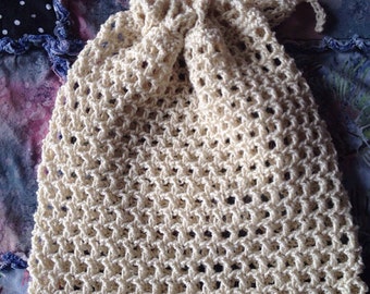 Crocheted Lingerie Bag Pattern | Doll Clothes Bag | Makeup Remover Pad Bag | Digital Download | PDF