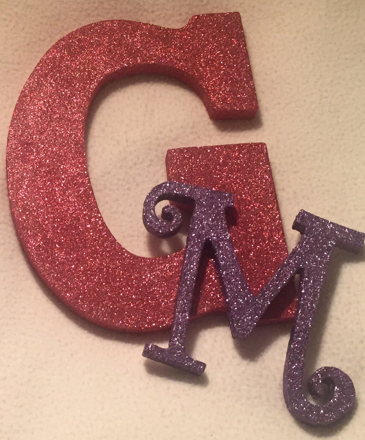 glitter letters etsy