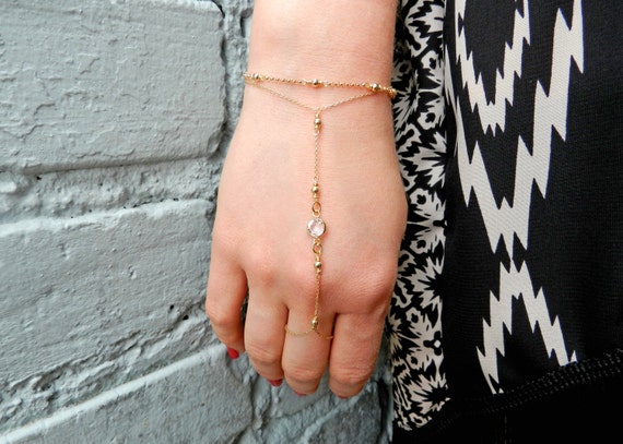 Buy Gold Tone Hand Accessory Ring Bracelet, Chain Ring Connected to Bracelet,  Cuff Chain & Link, Handmade Boho Hand Piece, Golden Hand Chains Online in  India - Etsy