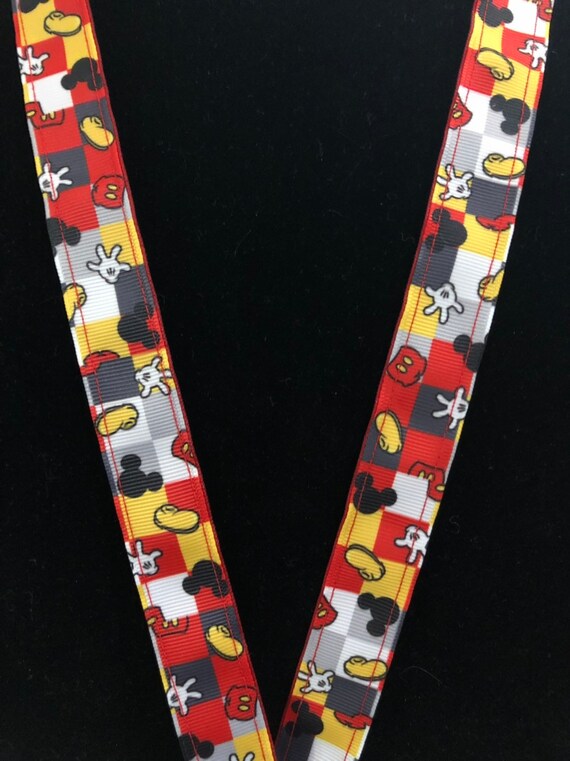 Disney Lanyard Mickey Mouse Lanyard Minnie Mouse Badge Etsy