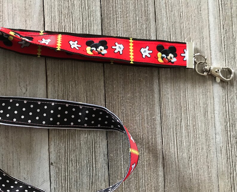 Disney Lanyard Mickey Mouse Lanyard Mickey Mouse Badge Etsy