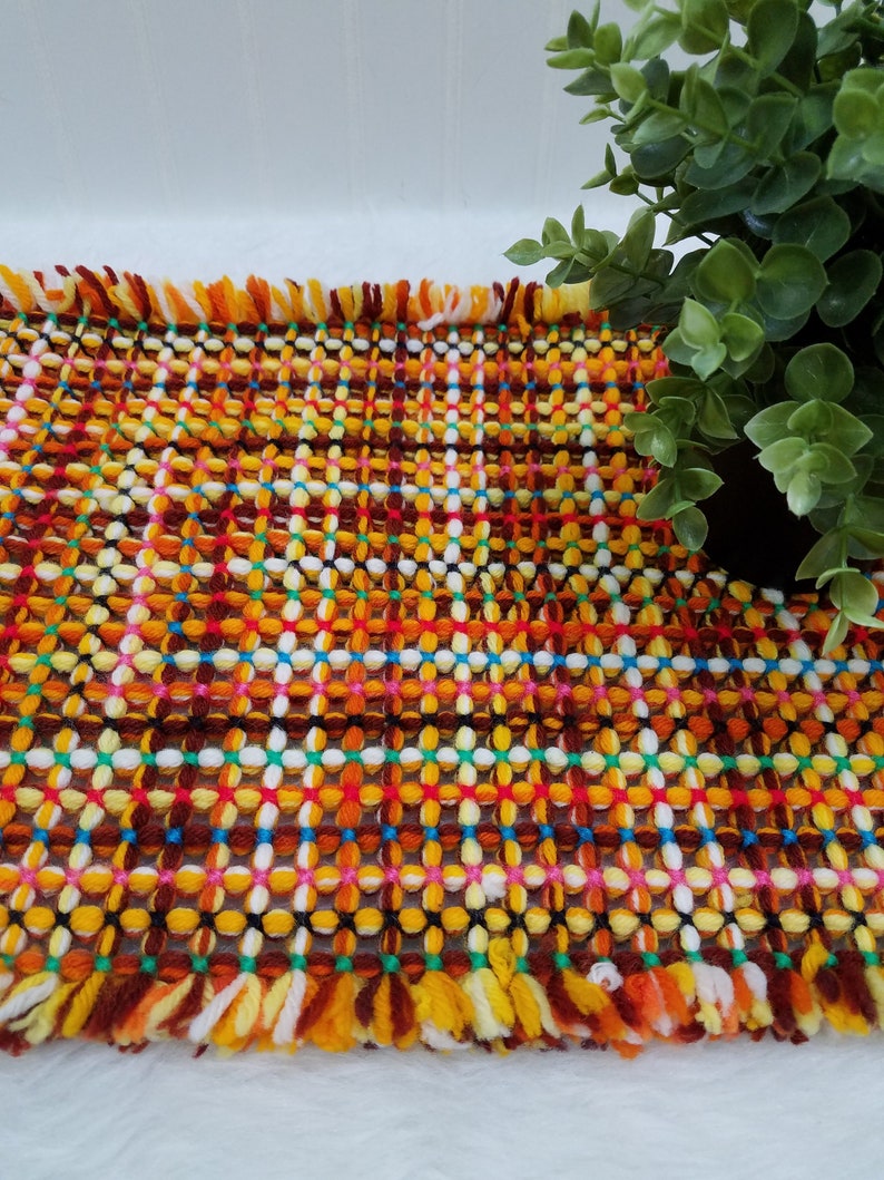 Woven yarn placemat woven yarn doilie Etsy