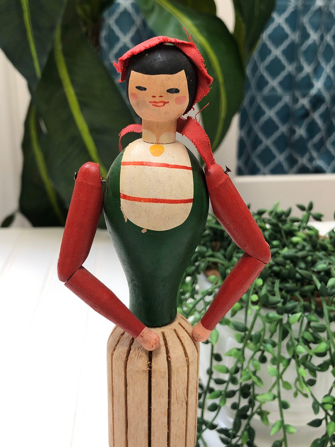 Wooden Doll Napkin Holder Vintage Napkin Holder Etsy