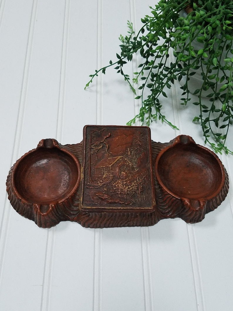 Syroco Cigarette Box and Ashtrays Vintage Ashtrays Etsy