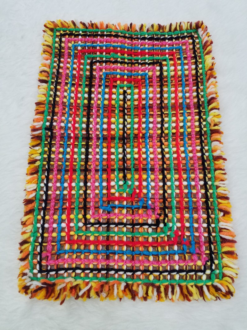 Woven yarn placemat woven yarn doilie Etsy