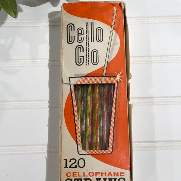 Vintage straws - Cello-glo cellophane straws