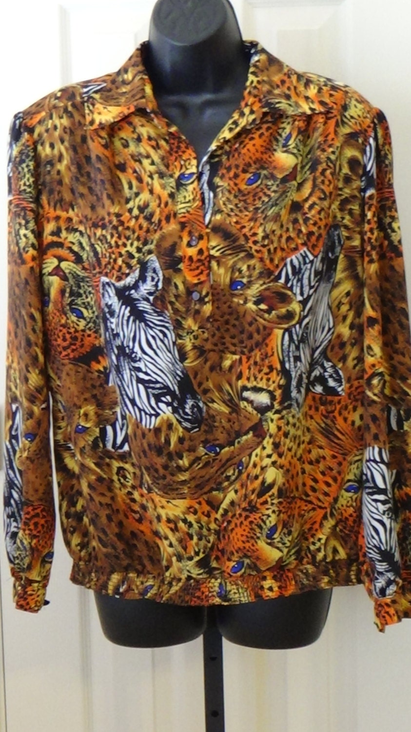 80s 90s animal print Loubella cheetah zebra | Etsy